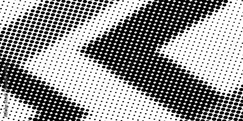 Halftone abstract portrait with minimal dot pattern and strong contrast. Abstract