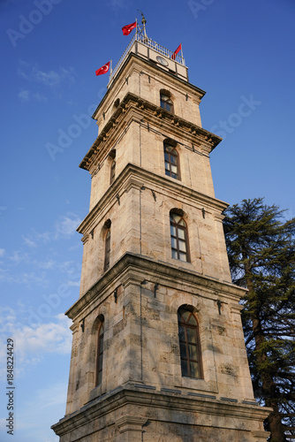 Tophane Clock Tower in Bursa, Turkiye