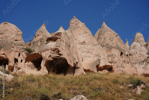 Rock Formations in Zelve Valley, Nevsehir, Turkiye