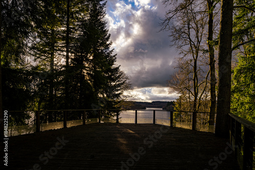 Sunset Point View on Saint Pardoux Lake - Limousin In Spring