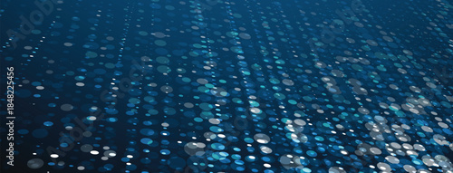 Cyber technology and science banner or header. Connected neural network