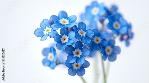 Close up of delicate blue floral petals high resolution picture