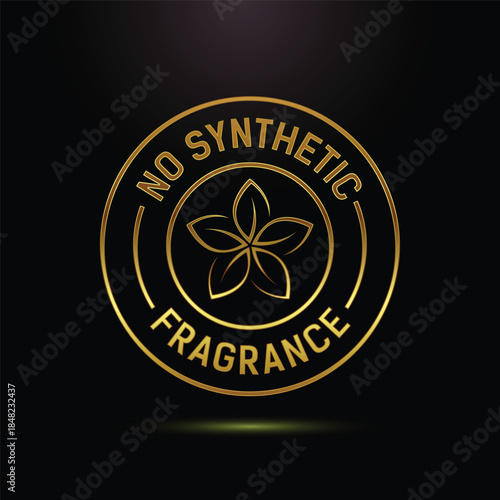 No synthetic fragrance gold logo seal