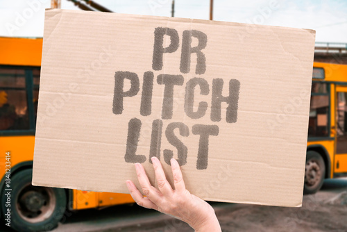Obraz na płótnie "PR Pitch List" Build a pitch list that matches the narrative