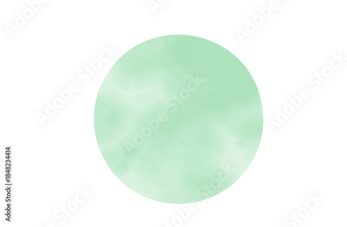 水彩タッチのグレーの丸シール風イラスト