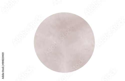 水彩タッチのグレーの丸シール風イラスト