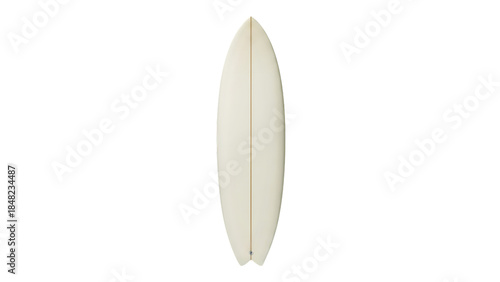 White surfboard isolated on a transparent background sports
