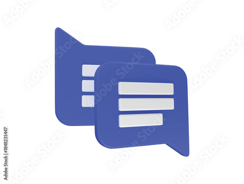 Messages Text SMS 3d render illustration