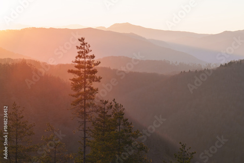 Mountains of the Basque Country from Uzpuru in the AIako Harriak nature reserve, Basque Country