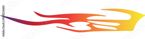 Racing car sticker tribal flame car decal car tattoo vector graphic