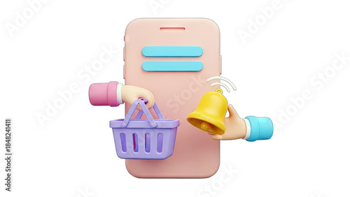 Online Shopping with Smartphone and Notifications