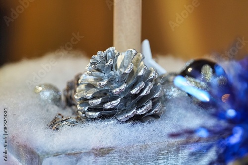 christmas decoration with cones