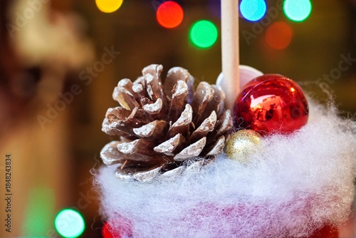 christmas decoration with cones