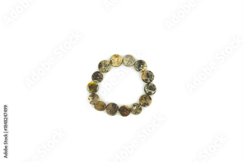 Baltic amber bracelet made from chalk amber stones, organic handcrafted jewelry
