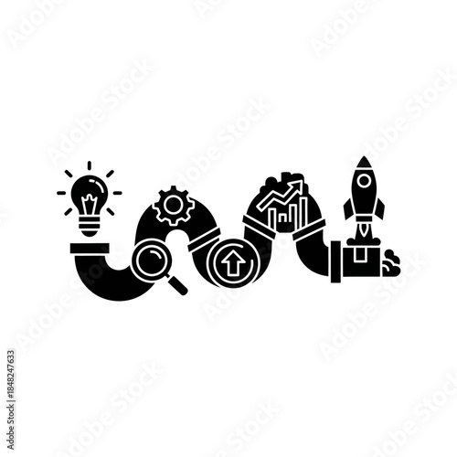 Innovation and Business Growth Icons.