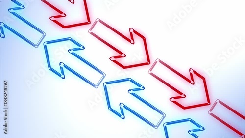 Simple Animation Arrows on White Background