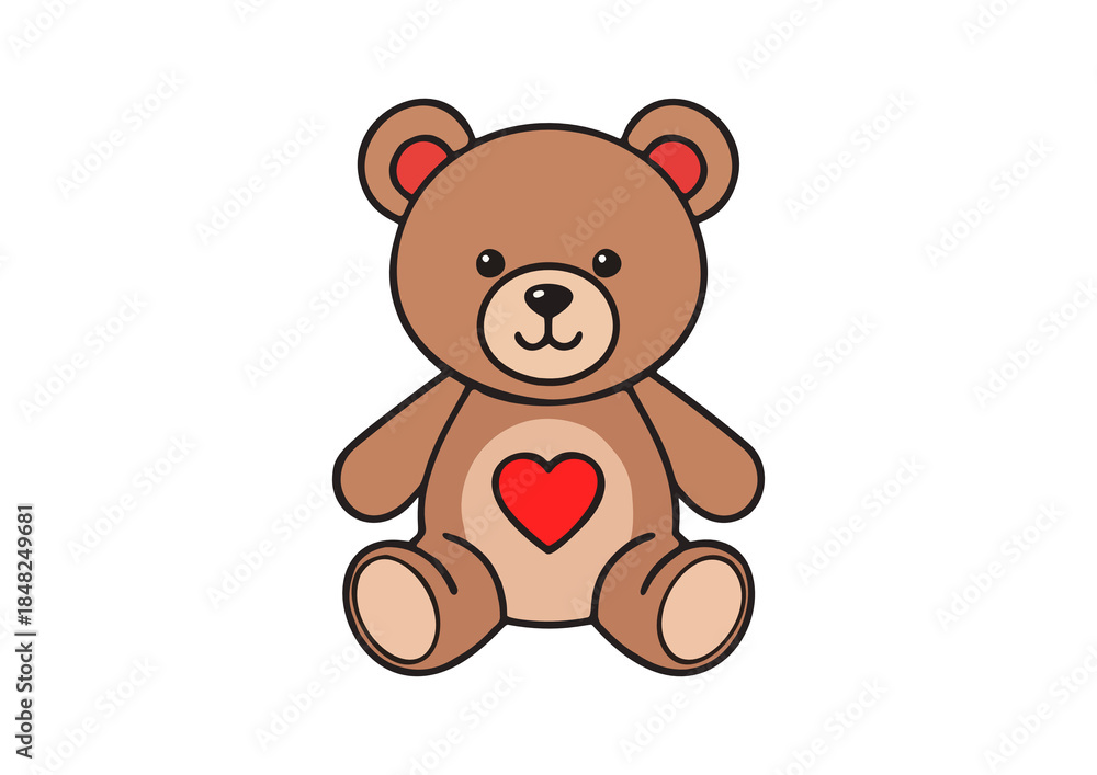Obraz premium Teddy Bear Stock Illustration