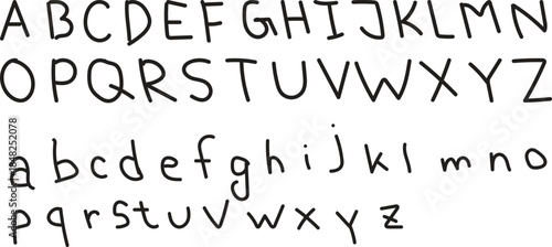 Hand drawn English Alphabets
