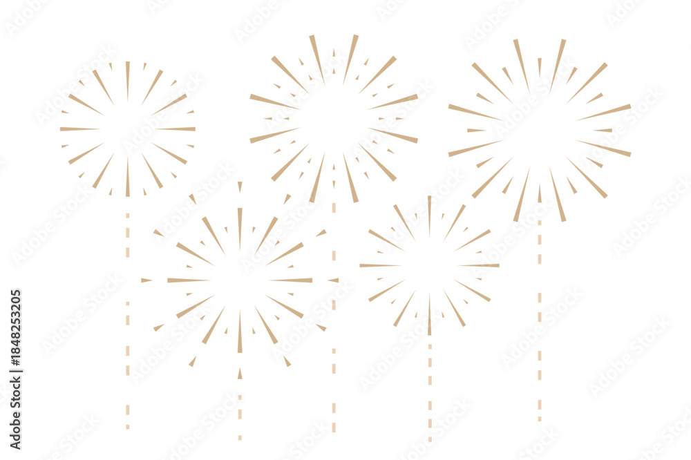 Obraz premium firework isolated on clean background vector illustration