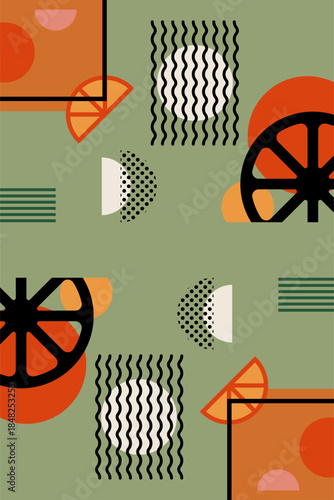 Retro Geometric Cocktail and Drink Vector Illustration Collection