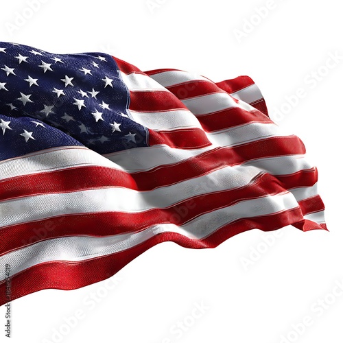 Usa national flag waving strong wind patriotic scene high resolution picture