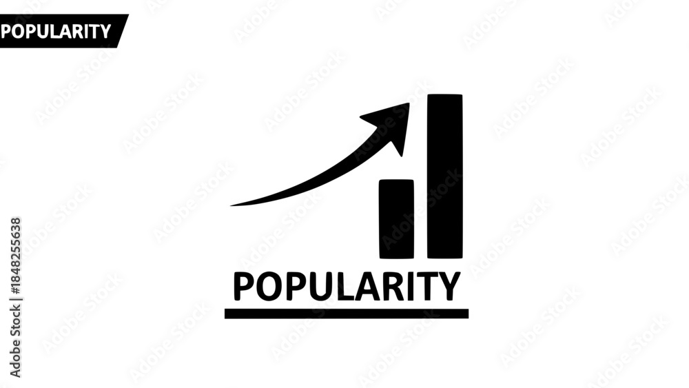Fototapeta premium Rising graph chart showcases growth pointing upward in a white scene representing success or simple arrow and vertical bars display business growth in plain background suggesting progress