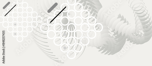 New Trendy 2026 White Background Dancing Cloud Concept Light Pale Vector Background. Abstract Geometric Art Delicate