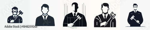 Vector Illustration of a Male Law Judge