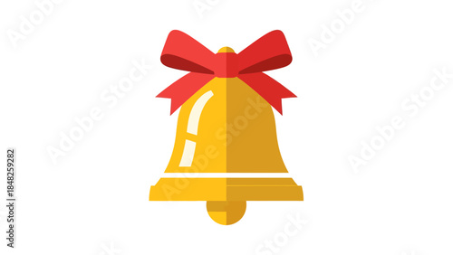 christmas bells with red ribbon