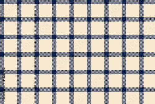 Classic buffalo plaid checkered pattern in navy blue and beige
