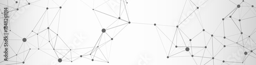 Abstract Network Connection Banner  Technology Background