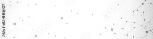 Abstract Network Connection Banner  Technology Web Background