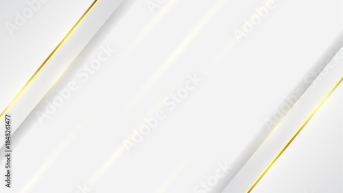 Luxury White and Gold Abstract Background  Elegant Banner Design