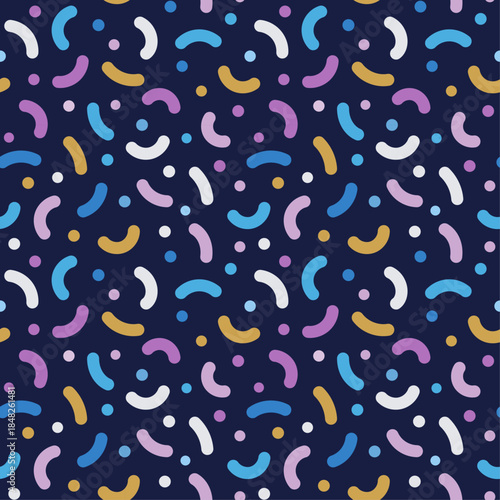Vector seamless pattern of good bacteria representing healthy gut flora, highlighting the importance of beneficial microorganisms for digestive health.