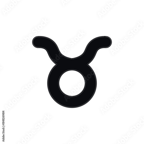Zodiac horoscope. Taurus astrological icon symbol. Stylized star sign esoteric. Simple line vector illustration.
