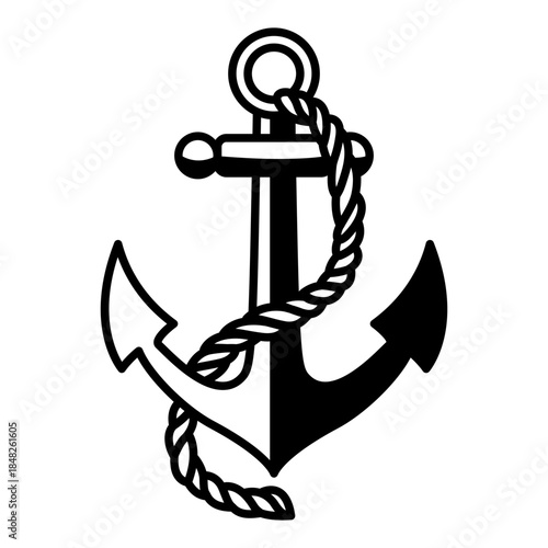 Anchor Icon. Nautical Anchor Symbol