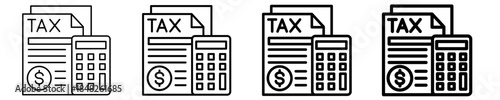 Tax Icon Set Different Style Collection