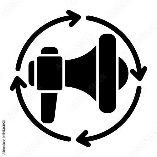 Loyalty Engagement Advocacy Promotion Icon from Customer Assessment Collection (Glyph style)