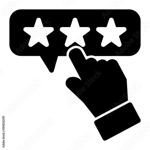 Experience Satisfaction Testimonial Assessment Icon from Customer Assessment Collection (Glyph style)