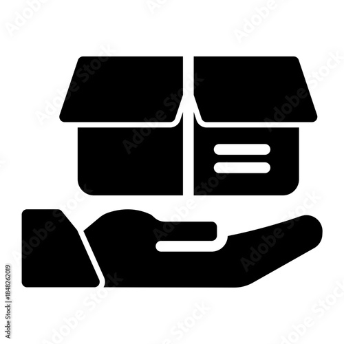 Loyalty Program Package Present Icon from Customer Assessment Collection (Glyph style)