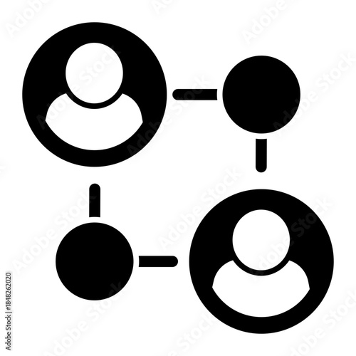 Human Relationship Networking Connection Icon from Customer Assessment Collection (Glyph style)