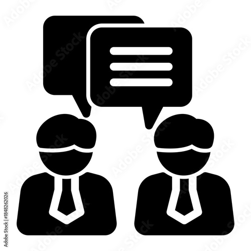 Dialogue Conversation Speaking Exchange Icon from Customer Assessment Collection (Glyph style)