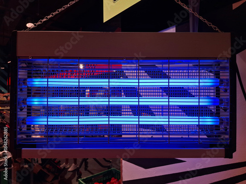 Photography Electric ultraviolet insecticide insect killer, effective UV lamp trap in shop