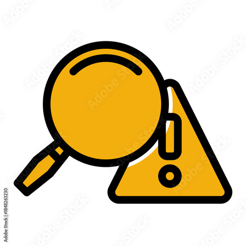 Problem Detection Inspection Analysis Icon from Customer Assessment Collection (Glyph Color Lineal style)