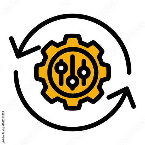 Flexible Customization Adjustment Icon from Customer Assessment Collection (Glyph Color Lineal style)