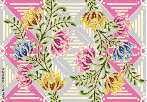 Floral motifs for various motifs, inspiration for Indonesian batik motifs