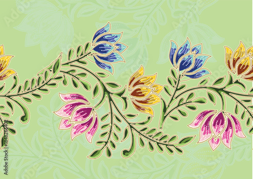 Floral motifs for various motifs, inspiration for Indonesian batik motifs