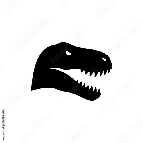 T-Rex Head Profile Silhouette Predator Icon