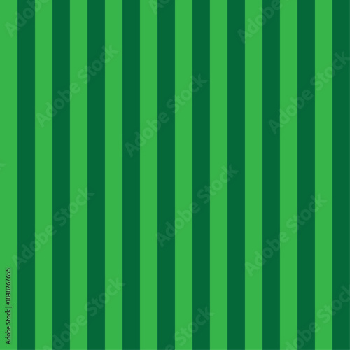 Seamless retro green vertical stripes pattern in flat minimalist design. Vintage repeating striped vector background for wallpaper, textile, fabric, packaging, web and print design.