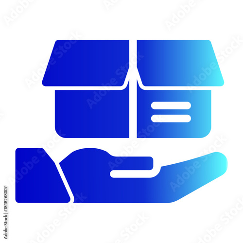 Loyalty Program Package Present Icon from Customer Assessment Collection (Glyph Gradient style)